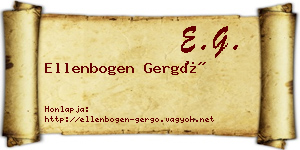 Ellenbogen Gergő névjegykártya