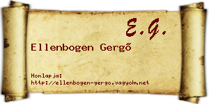 Ellenbogen Gergő névjegykártya