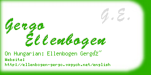 gergo ellenbogen business card